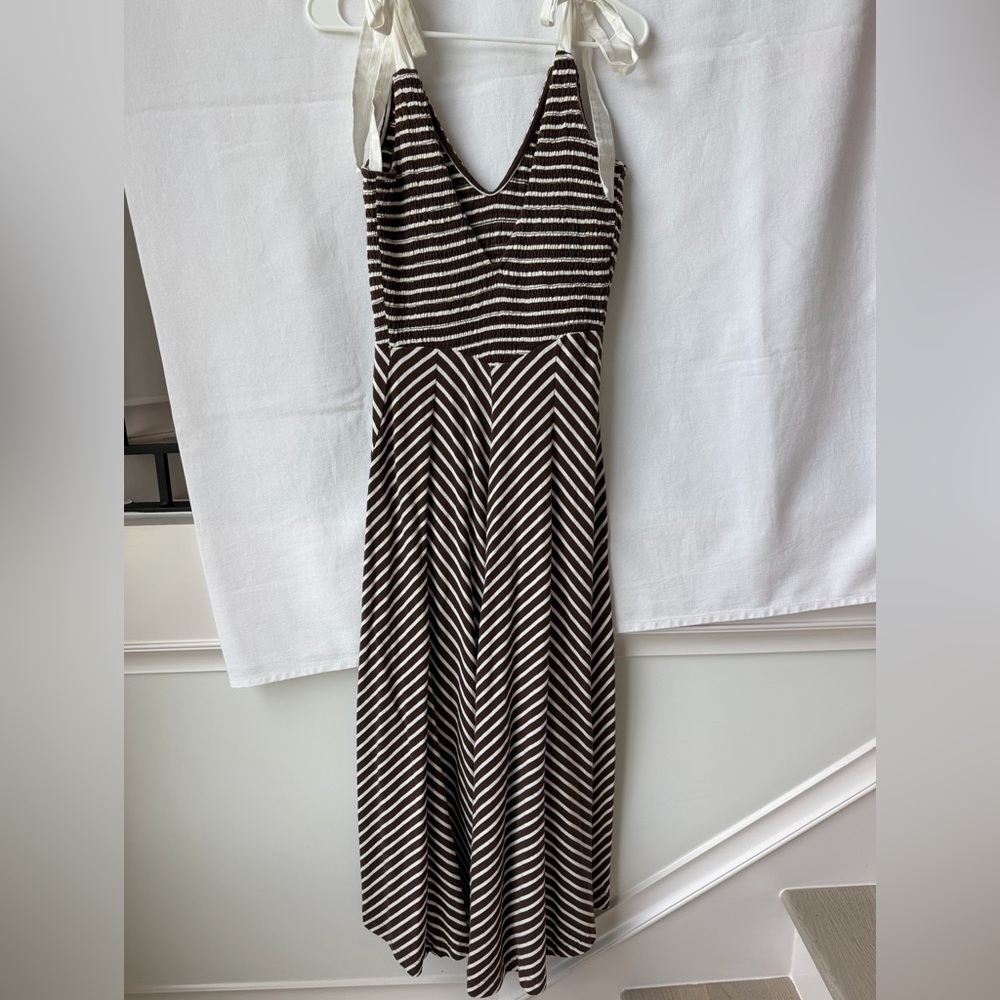 Free People Cecelia Midi Dress in Coconut Milk Combo Size Small - Picture 7 of 7